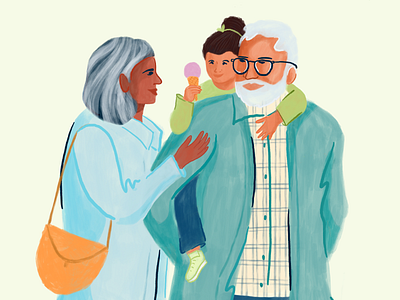 General Health alto grandparents people people illustration pharmacy procreate rebrand