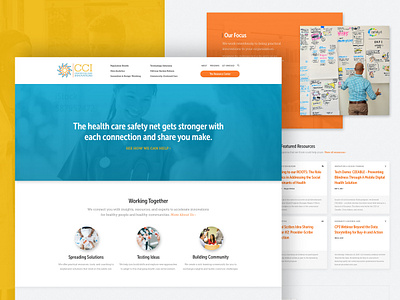 Center for Care Innovations Homepage desktop documents health health care healthcare homepage library network resources ui ux web webdesign website