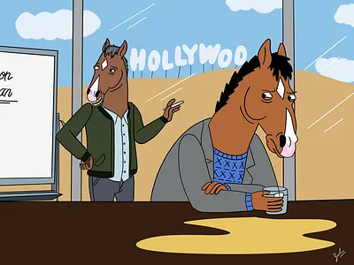 Bojack Horseman art bojack bojackhorseman graphic art illustrations illustrator ipad ipad art procreate
