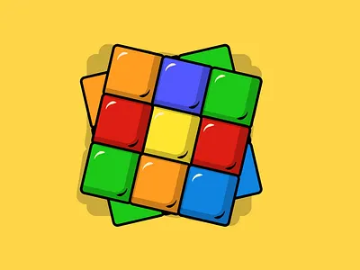 Rubik s cube design illustration illustrator red rubiks cube