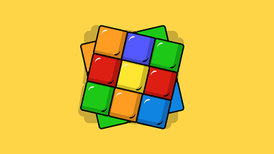 Rubik s cube design illustration illustrator red rubiks cube