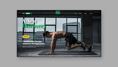 Muscle Fortress - Landing Page Concept II app buildup concept development fitnessapp graphics gym landing design landingpage muscle nike sketch sport training ui uidesign ux web website design websites