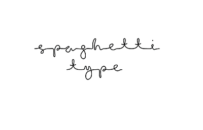 Spaghetti Type font illustraion lettering spaghetti typogaphy