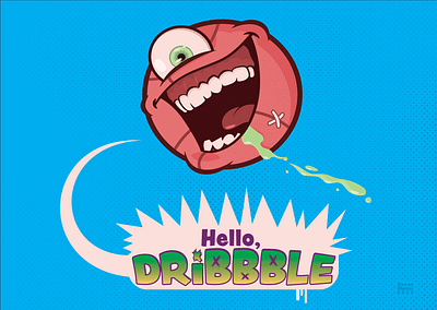 MADBBBALL 80s 90s bright character design dribbble ball gross halftones illustration illustrator introduction lowbrow madballs retro