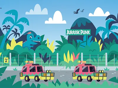 JurassicPunk illustration skwirrol vector