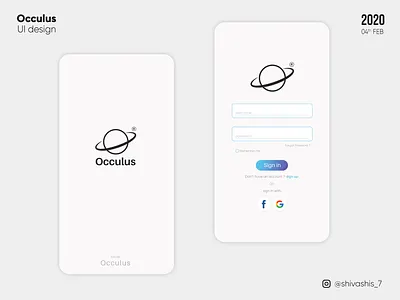 OcculusUIdesign appdesign design ui ui ux ui design ui designer ux ux design webdesign