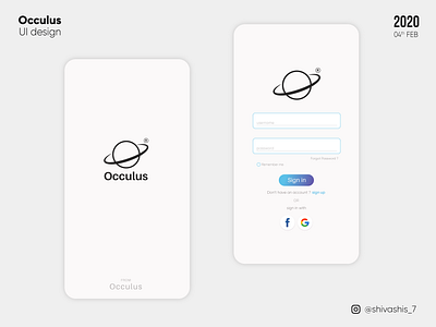 OcculusUIdesign appdesign design ui ui ux ui design ui designer ux ux design webdesign