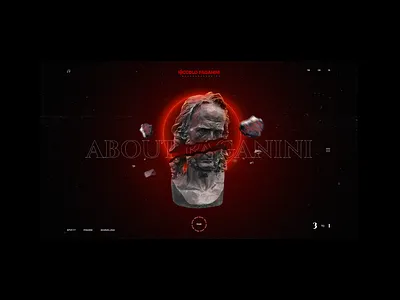 Niccolò Paganini Home page animation design music ui ux violin web web design