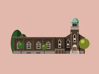 Regent Park - Church architecture building church cityscape icon illustration landmark logo neighbourhood park place regent toronto vector