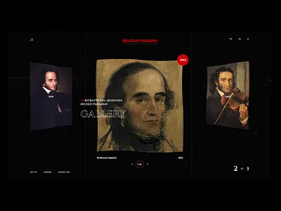 Gallery design music section typography ux violin web web design
