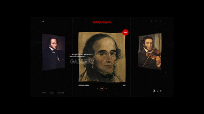 Gallery design music section typography ux violin web web design