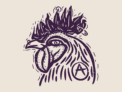 Punk Kakas apparel design handdraw illustration kakas punk rooster vector vintage