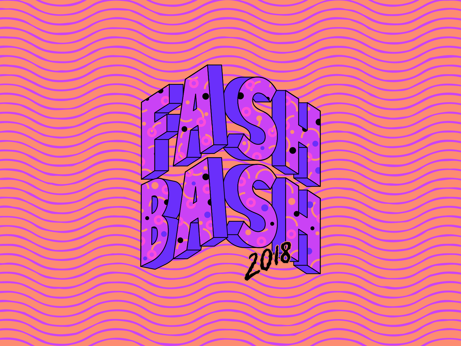 FashBash 1980 80s 80s style branding hand type logo logo design patterns typography