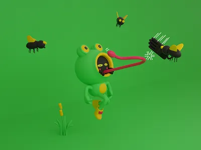 Froggy 3d c4d character character design cinema 4d cinema4d cute design illustration render