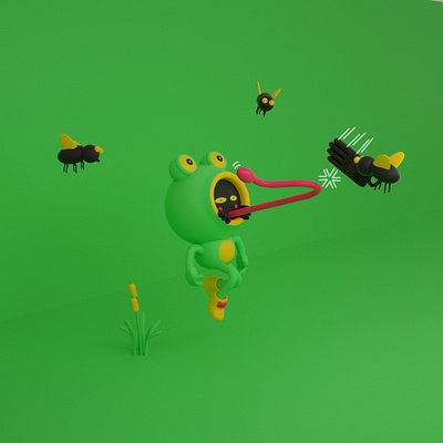 Froggy 3d c4d character character design cinema 4d cinema4d cute design illustration render