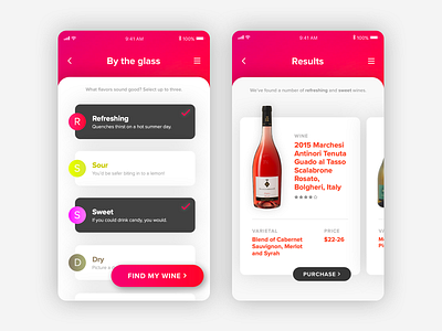 Wine UI app cards ui wine wine app wine bottle