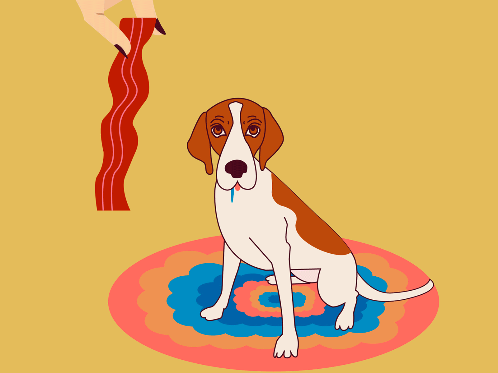 Nothin' But A Hound Dog adobe illustrator adobe photoshop animal animal art animated color design digital color digital illustration dog dribbbleweeklywarmup gif graphicdesign hound illustration love pet players rebound vector