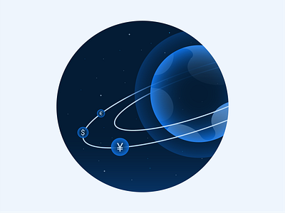 RippleNet Empty State Illustration 1 blockchain brand empty state icon illustration orbit planet ripplenet universe