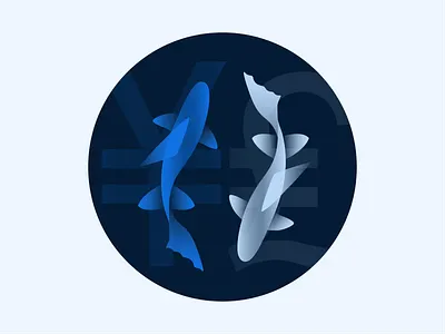 RippleNet Empty State Illustration 4 blockchain brand currency empty state euro fish fishes icon illustration money partner partnership ripple ripplenet yen