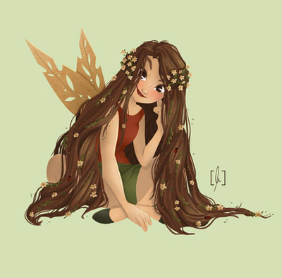 Earth Fairy cartoon character art character design characterdesign characters concept art fairy fantasy girl drawing illustration visual development