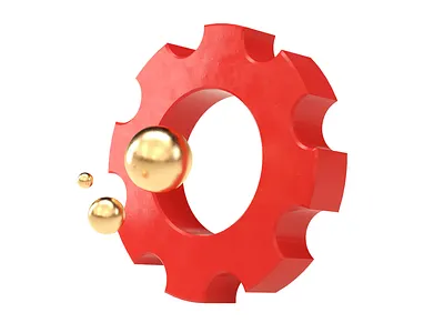 Improv Bubbles 3d branding c4d concept design gear gold illustration improv improve logo texture textures ui ux