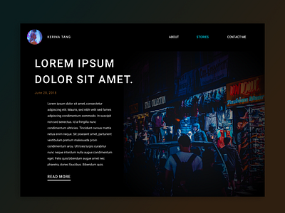 Daily UI Challenge - Day 35 adobe article design blog design blog post daily 100 challenge day 35 design neon neon lights sketch ui ux ux design