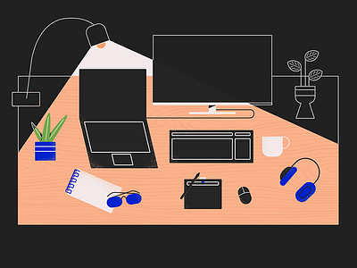 PanicStation! Ops, Workstation! animation design desk flatdesign illustration illustrationformotion minimal motion design motion graphics schoolofmotion