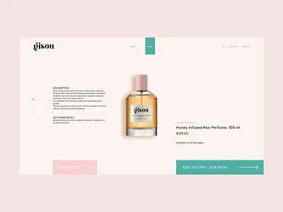 PRODUCT PAGE GISOU branding cosmetics design fashion fashion website ui ui design uxui web web design website