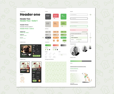 Pet Adoption Style Guide style guide style tile styleguide styleguides ui uidesign ux