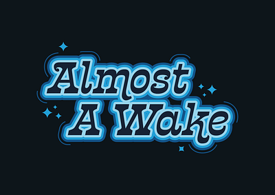 Almost a Wake almost awake boat decal lake lakes logo minnesota ripple sleepy sparkle tired vector wake wave waves wordmark