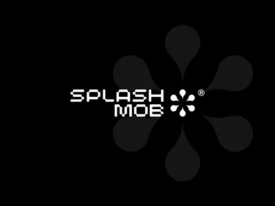 Splashmob logo concept audience concept crowds events hub interaction logo mobile pixel splash