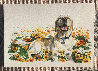 Nelson animal copic markers copicmarkers copics design dog illustration illustration labrador pet portrait