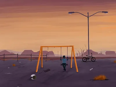 Swings art direction digital art illustration silhouettes