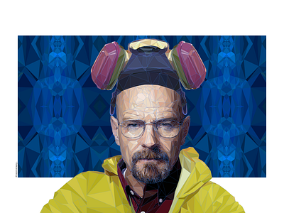 Breaking Bad - Heisenberg brbd breakingbad colorful flat illustration flatdesign geometric geometrical geometry heisenberg illustration lowpoly lowpolyart netflix serie series themushroomdesign vector vectorart