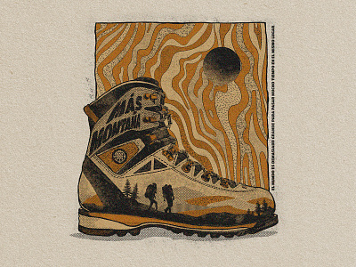 Más Montaña design explore illustration mountain outdoors vintage design