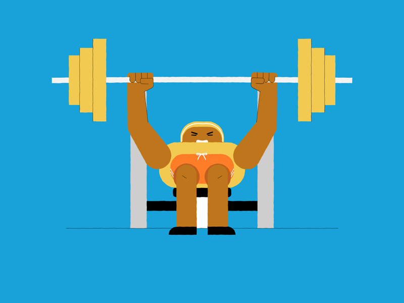 No Pain No Gain animation character animation illustration loop animation motion graphics vector