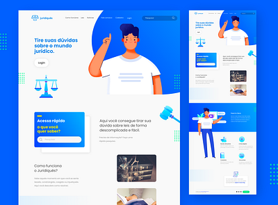 Landing Page illustration law site ui ux website