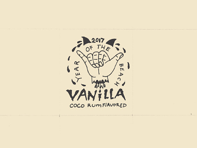 Vanilla Label Sketch illustration logo sketch