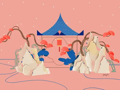 pink garden 2 china chinaart cover art illustration lifestyle shanghai