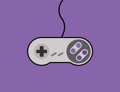 SNES Controller controller illustration nintendo snes vector videogames