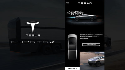 Tesla CyberTruck App UI app cybertruck design dribbble logo mobile responsive tesla ui ux web website