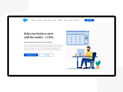 Salesforce Website Redesign adobexd concept creativecloud design illustration ui ux website