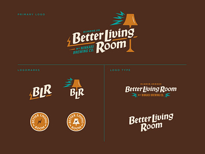 Better Living Room - Identity System bar beer better living room eugene lamp lightning logo logo system logodesign logos ninkasi ninkasi brewing company oregon perpetuate better living pnw restaurant restaurant logo