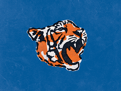 Tiger animal logo baseball basketball detroit distressed football illustration illustrator logo photoshop sports sports logo tiger vintage vintage illustration vintage logo