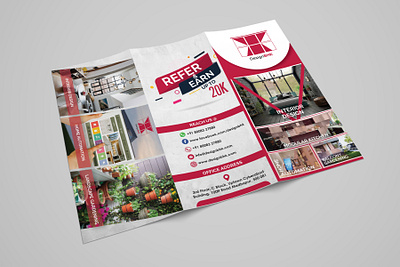 TRIFOLD BROCHURE branding brochure brochure design brochure layout brochure mockup interior design trifold borchure