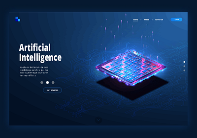 Artificial Intelligence Concept ai branding design fintech gradients landing landingpage product design technology userexperiencedesign webconcept webdesign