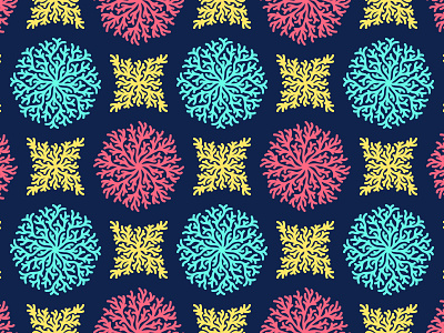 Coralline pattern algae blue color coral silhouette coral texture coralline background coralline pattern exotic fabric geometric coral package print pattern red color reef coral sea flora seamless pattern textile vector illustration wrap wrapping yellow color