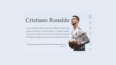 Design For Ronaldo fans adobe premiere branding creative design illustration typography vector