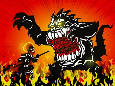 San Publicito for HMG advertising marketing vector illustration