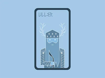 Uller - Norse Mythology character design god grid illustration lineart minimal nordic norse mythology playing card
